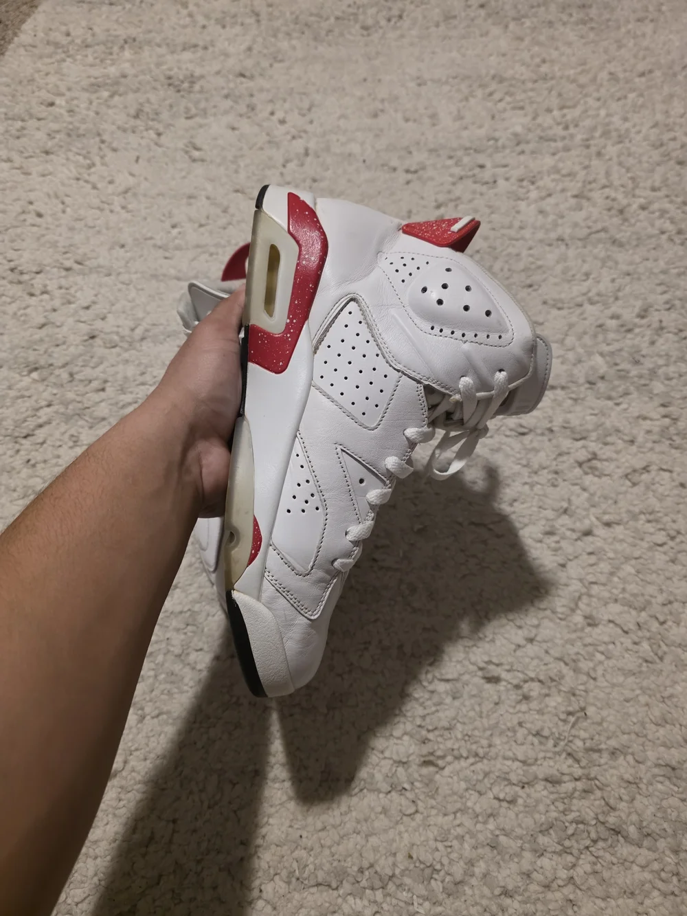 Jordan White and Red Men's Sneakers